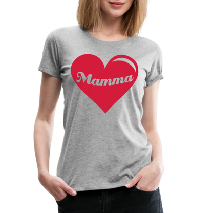 Frauen Premium T-Shirt - Mamma - Muttertags Design - Grau meliert