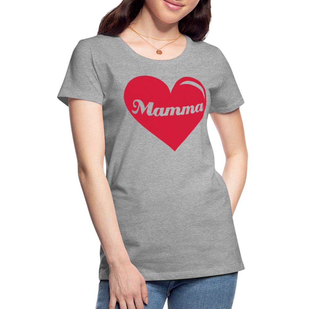 Frauen Premium T-Shirt - Mamma - Muttertags Design - Grau meliert