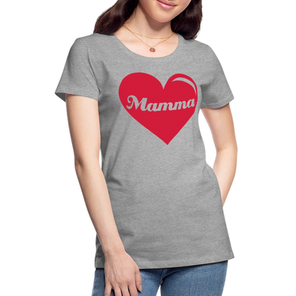 Frauen Premium T-Shirt - Mamma - Muttertags Design - Grau meliert