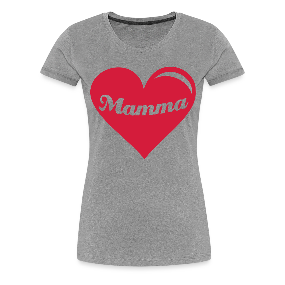 Frauen Premium T-Shirt - Mamma - Muttertags Design - Grau meliert