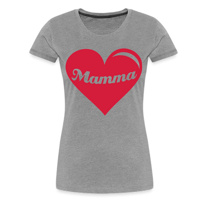 Frauen Premium T-Shirt - Mamma - Muttertags Design - Grau meliert