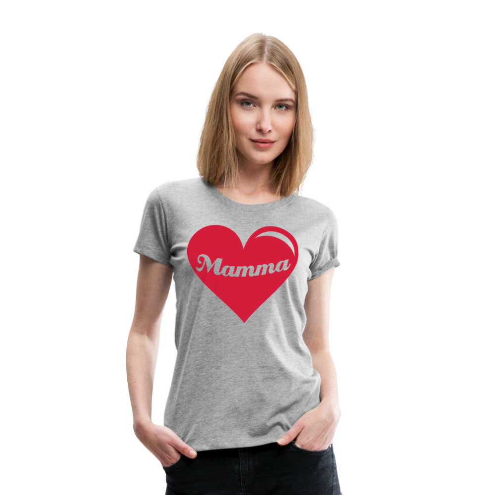 Frauen Premium T-Shirt - Mamma - Muttertags Design - Grau meliert