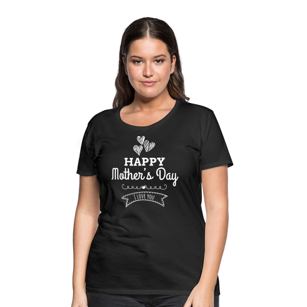 Frauen Premium T-Shirt - Happy Mother's Day - Muttertags Design - Schwarz