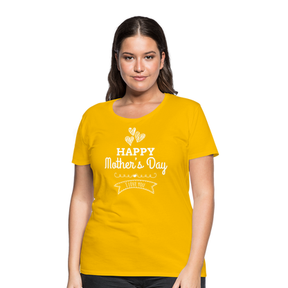 Frauen Premium T-Shirt - Happy Mother's Day - Muttertags Design - Sonnengelb