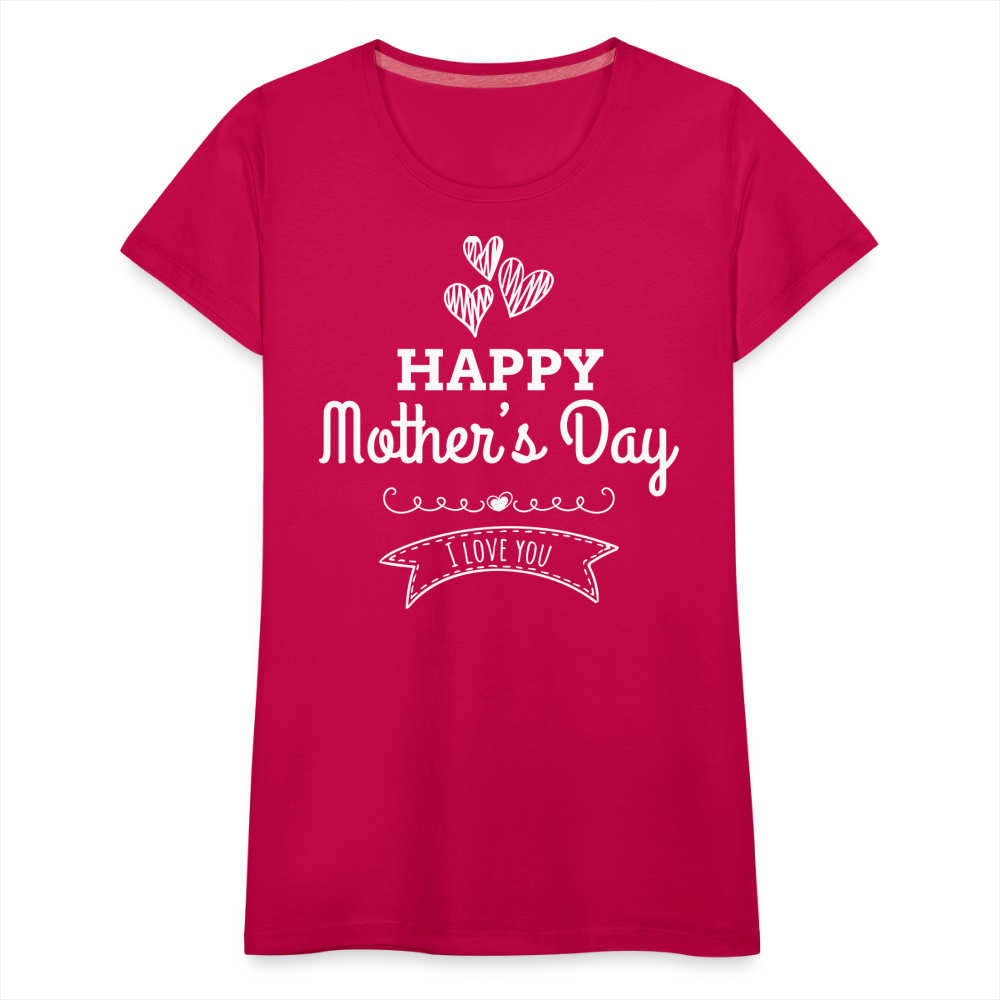 Frauen Premium T-Shirt - Happy Mother's Day - Muttertags Design - dunkles Pink