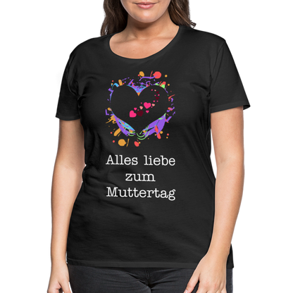 Frauen Premium T-Shirt - Alles liebe zum Muttertag - Schwarz