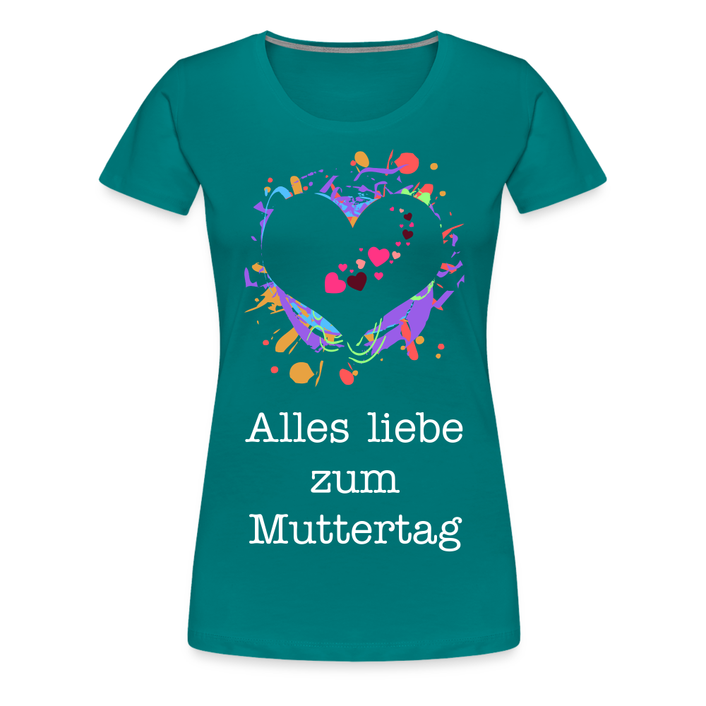 Frauen Premium T-Shirt - Alles liebe zum Muttertag - Divablau