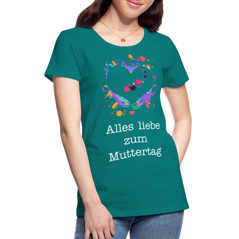 Frauen Premium T-Shirt - Alles liebe zum Muttertag - Divablau