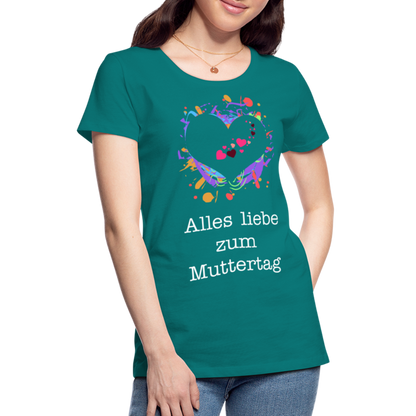 Frauen Premium T-Shirt - Alles liebe zum Muttertag - Divablau