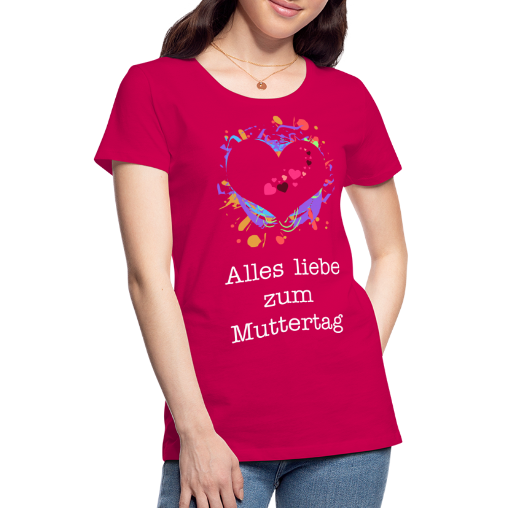 Frauen Premium T-Shirt - Alles liebe zum Muttertag - dunkles Pink