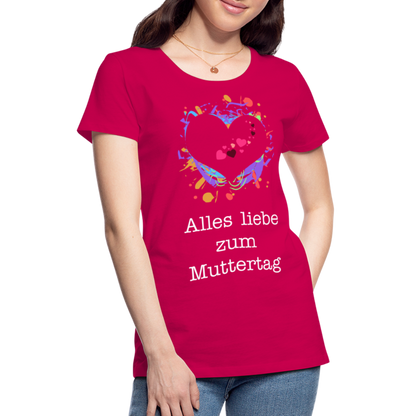 Frauen Premium T-Shirt - Alles liebe zum Muttertag - dunkles Pink