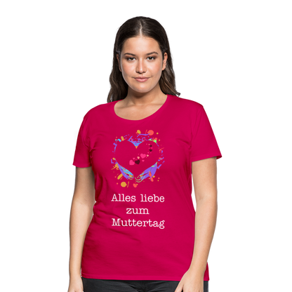 Frauen Premium T-Shirt - Alles liebe zum Muttertag - dunkles Pink