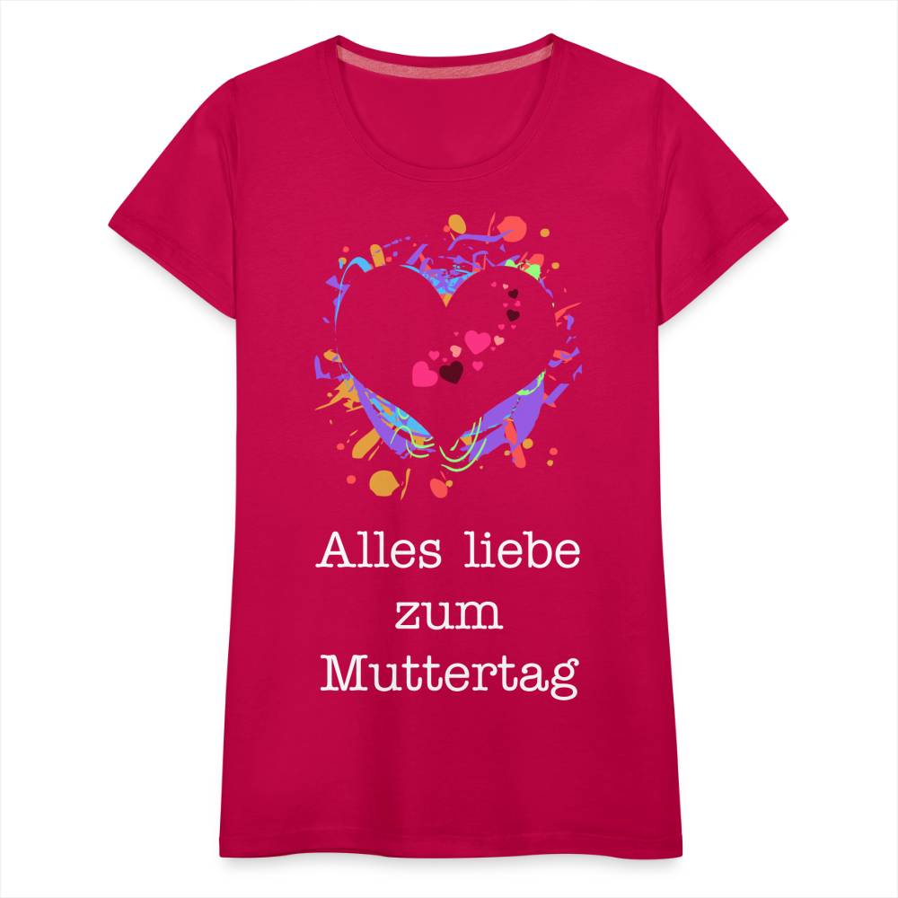 Frauen Premium T-Shirt - Alles liebe zum Muttertag - dunkles Pink