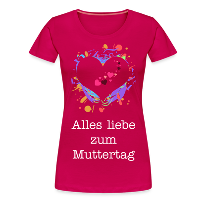 Frauen Premium T-Shirt - Alles liebe zum Muttertag - dunkles Pink