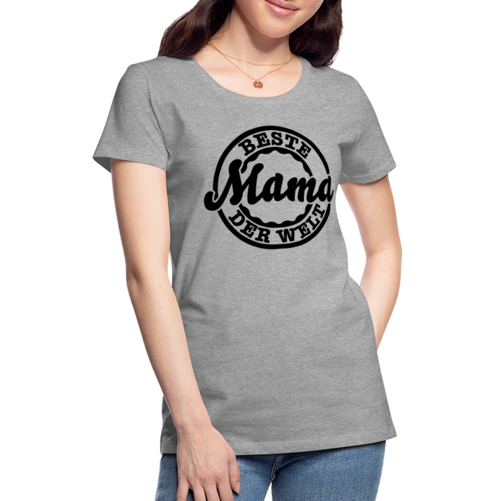 Frauen Premium T-Shirt - Beste Mama der Welt - Grau meliert