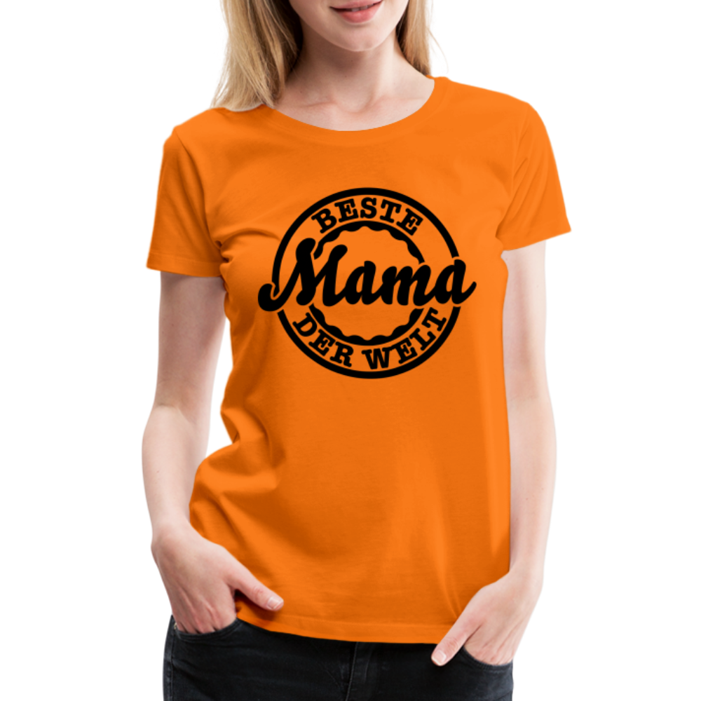 Frauen Premium T-Shirt - Beste Mama der Welt - Orange