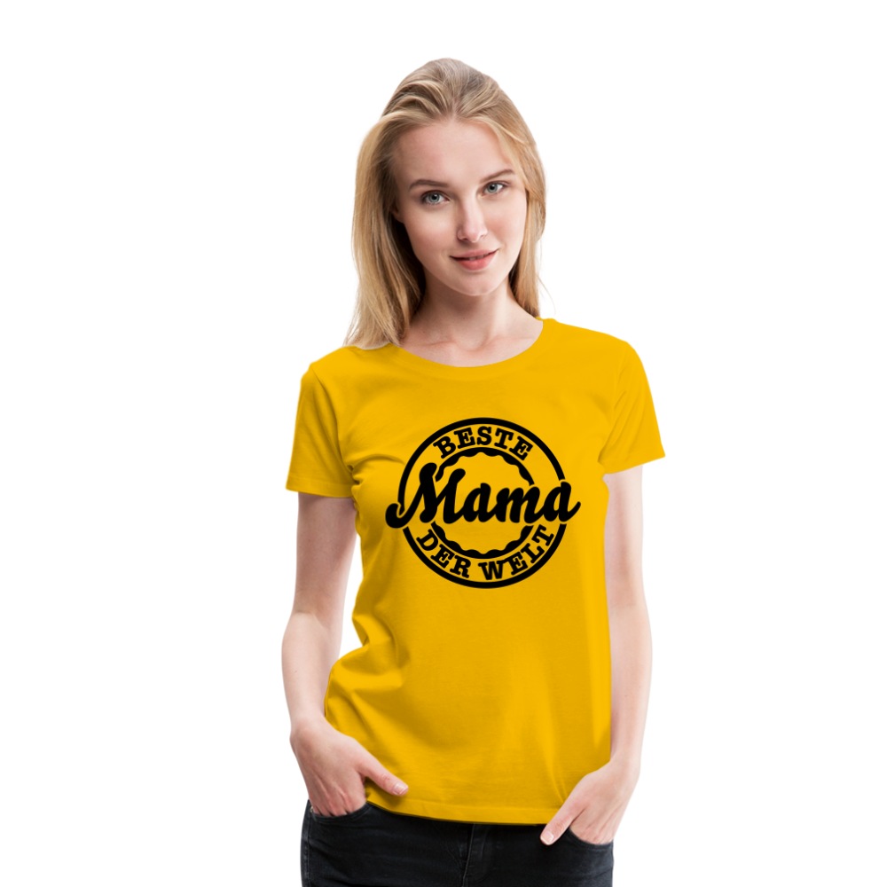 Frauen Premium T-Shirt - Beste Mama der Welt - Sonnengelb