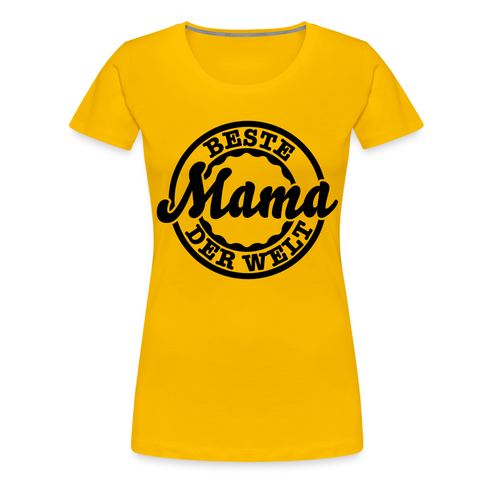 Frauen Premium T-Shirt - Beste Mama der Welt - Sonnengelb