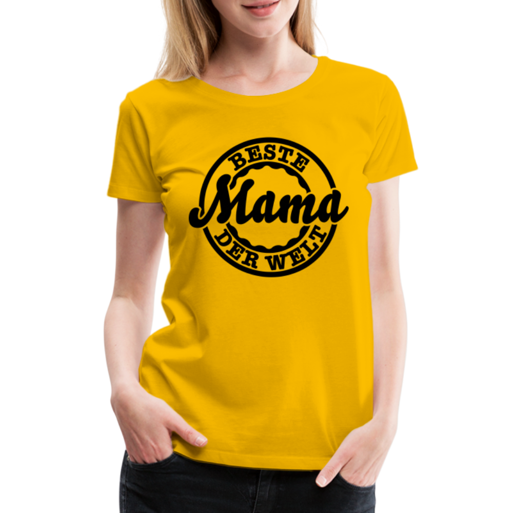 Frauen Premium T-Shirt - Beste Mama der Welt - Sonnengelb