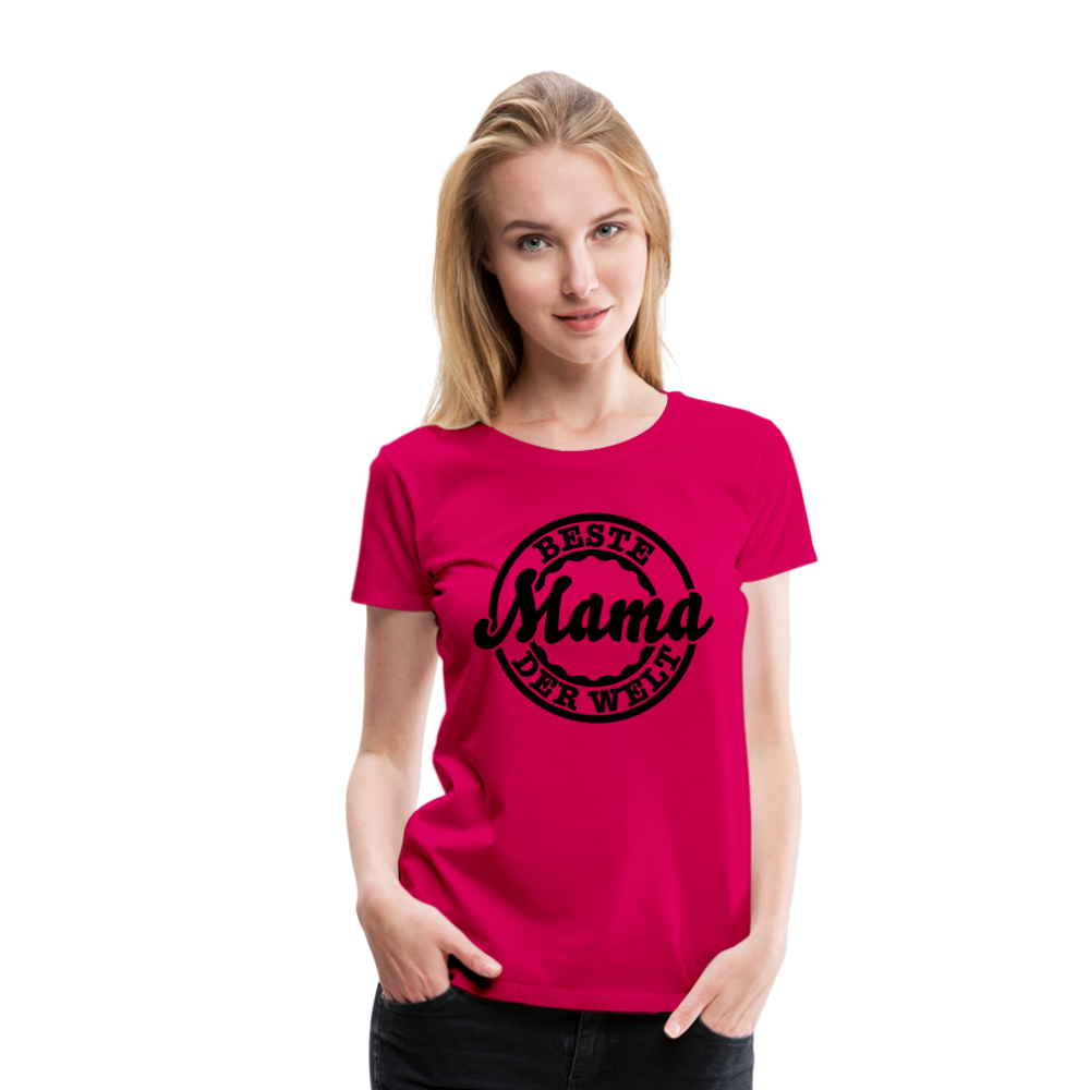 Frauen Premium T-Shirt - Beste Mama der Welt - dunkles Pink