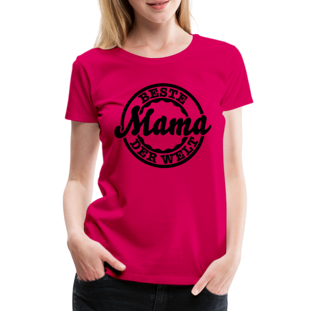 Frauen Premium T-Shirt - Beste Mama der Welt - dunkles Pink