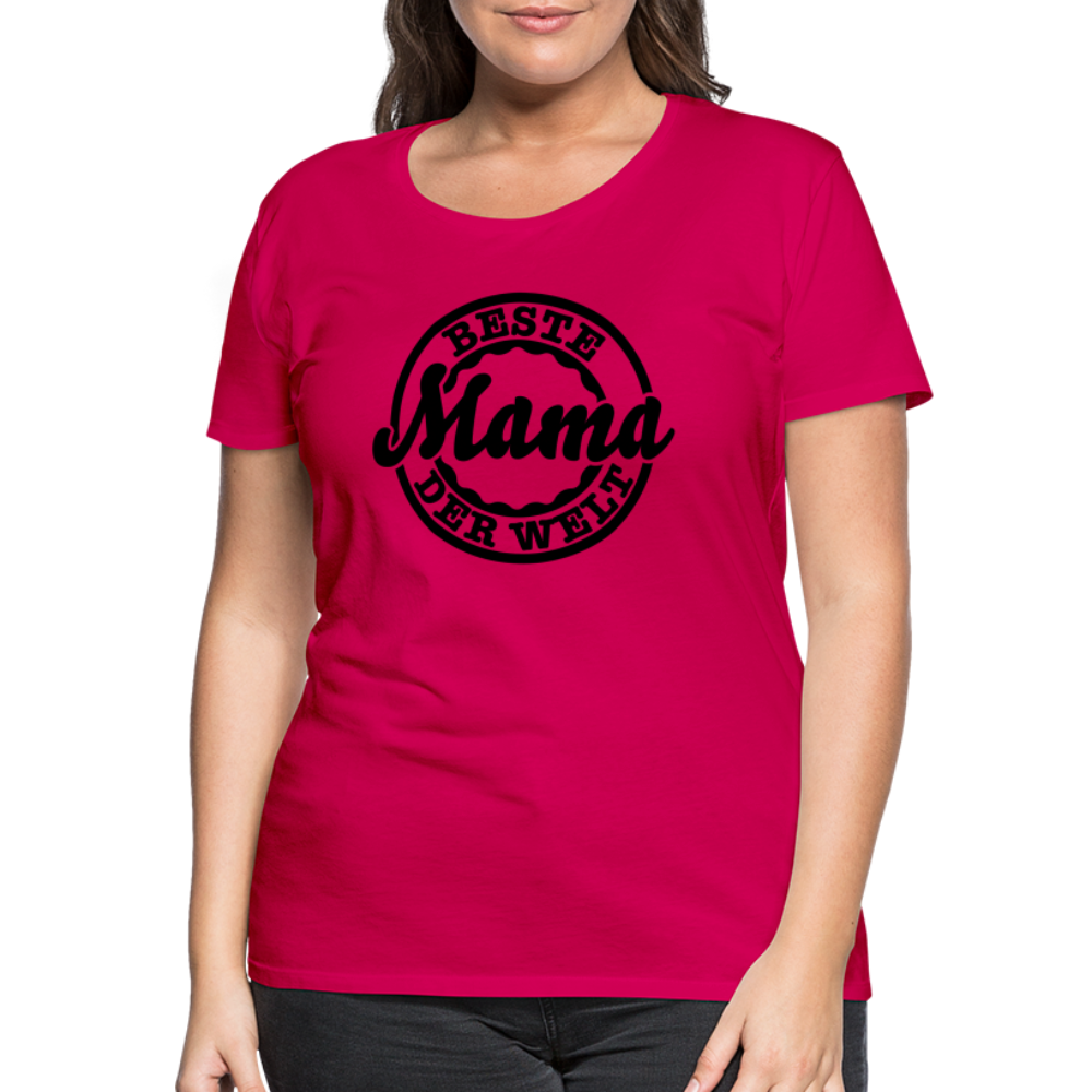 Frauen Premium T-Shirt - Beste Mama der Welt - dunkles Pink