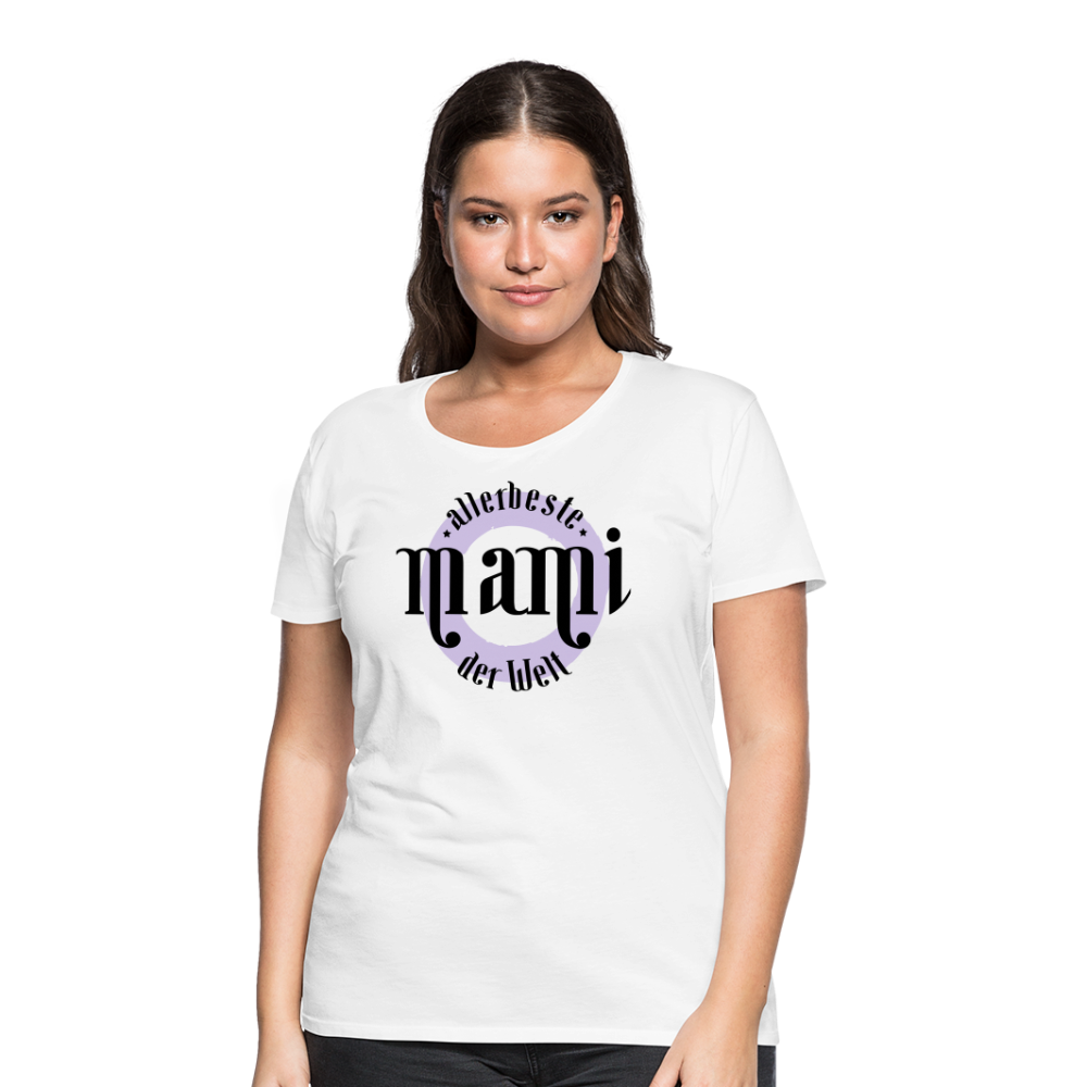 Frauen Premium T-Shirt - allerbeste Mami der Welt Design - weiß