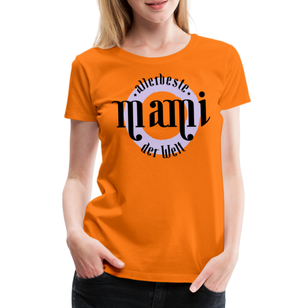 Frauen Premium T-Shirt - allerbeste Mami der Welt Design - Orange