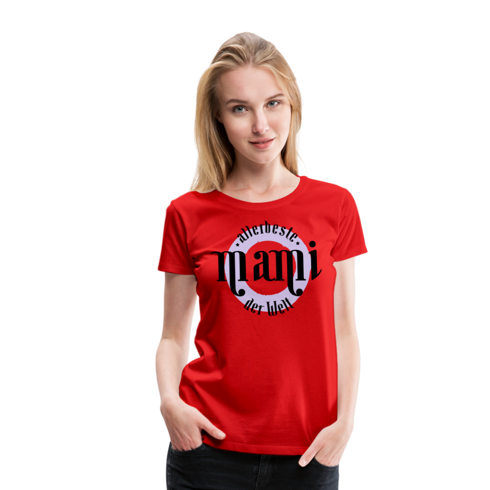 Frauen Premium T-Shirt - allerbeste Mami der Welt Design - Rot