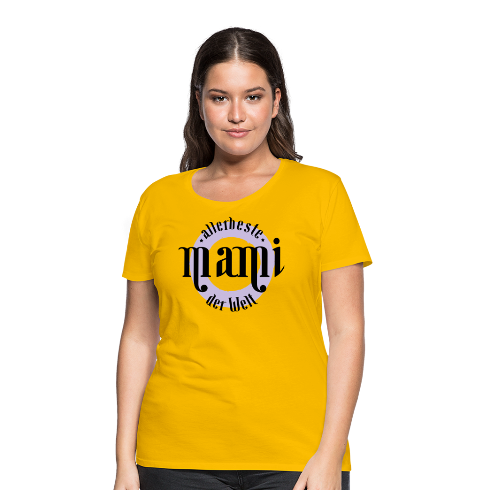 Frauen Premium T-Shirt - allerbeste Mami der Welt Design - Sonnengelb