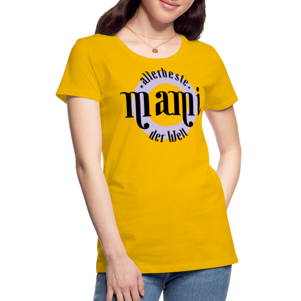 Frauen Premium T-Shirt - allerbeste Mami der Welt Design - Sonnengelb