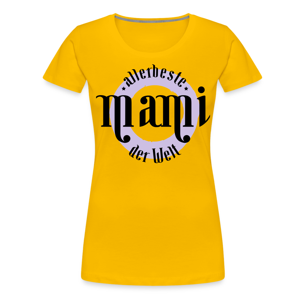 Frauen Premium T-Shirt - allerbeste Mami der Welt Design - Sonnengelb