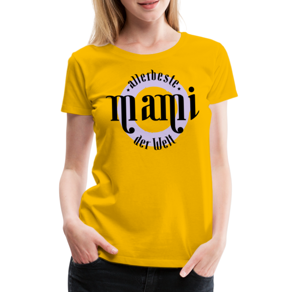 Frauen Premium T-Shirt - allerbeste Mami der Welt Design - Sonnengelb