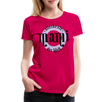 Frauen Premium T-Shirt - allerbeste Mami der Welt Design - dunkles Pink