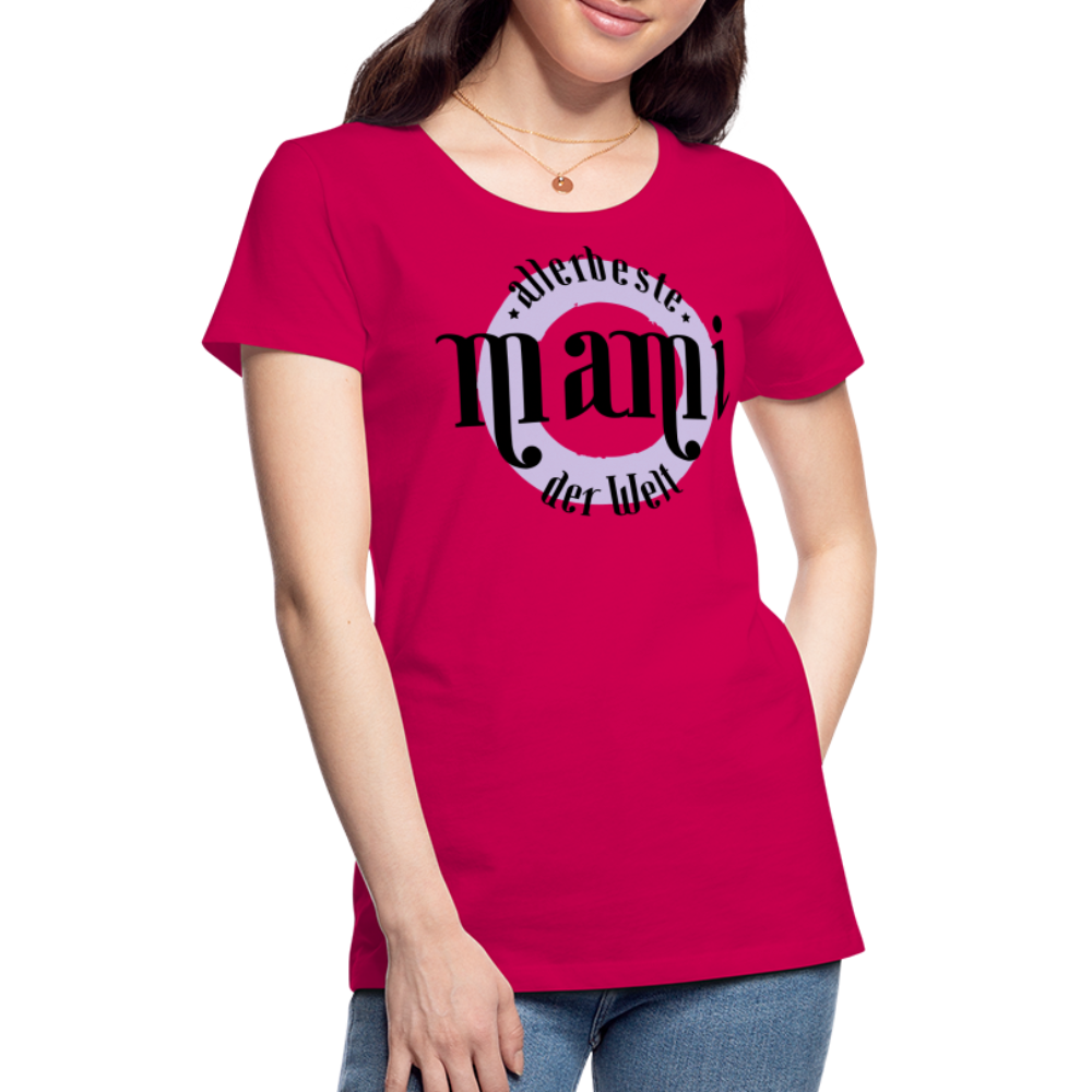 Frauen Premium T-Shirt - allerbeste Mami der Welt Design - dunkles Pink