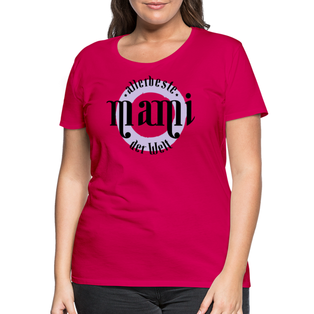 Frauen Premium T-Shirt - allerbeste Mami der Welt Design - dunkles Pink