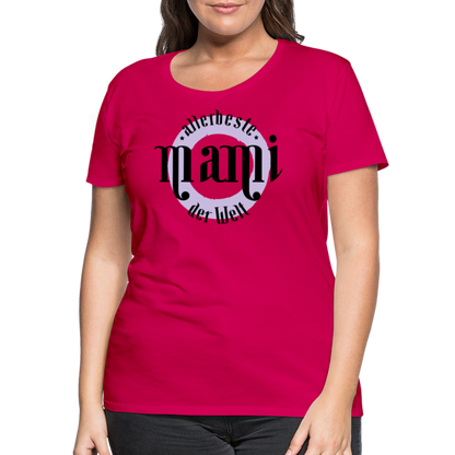 Frauen Premium T-Shirt - allerbeste Mami der Welt Design - dunkles Pink