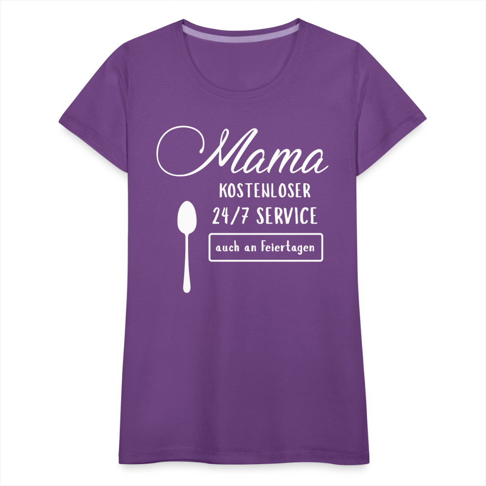 Frauen Premium T-Shirt - Mama kostenloser 27/7 Service - Lila