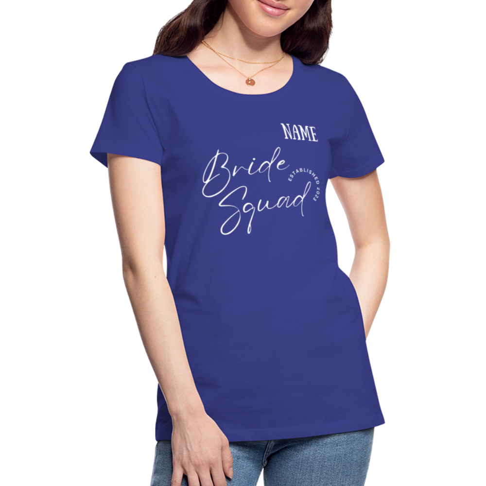 JGA Bride Squad  T-Shirt mit Name - personalisierbar - Königsblau