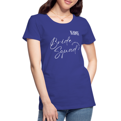 JGA Bride Squad  T-Shirt mit Name - personalisierbar - Königsblau