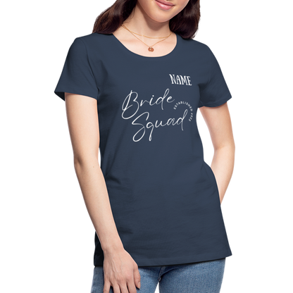 JGA Bride Squad  T-Shirt mit Name - personalisierbar - Navy