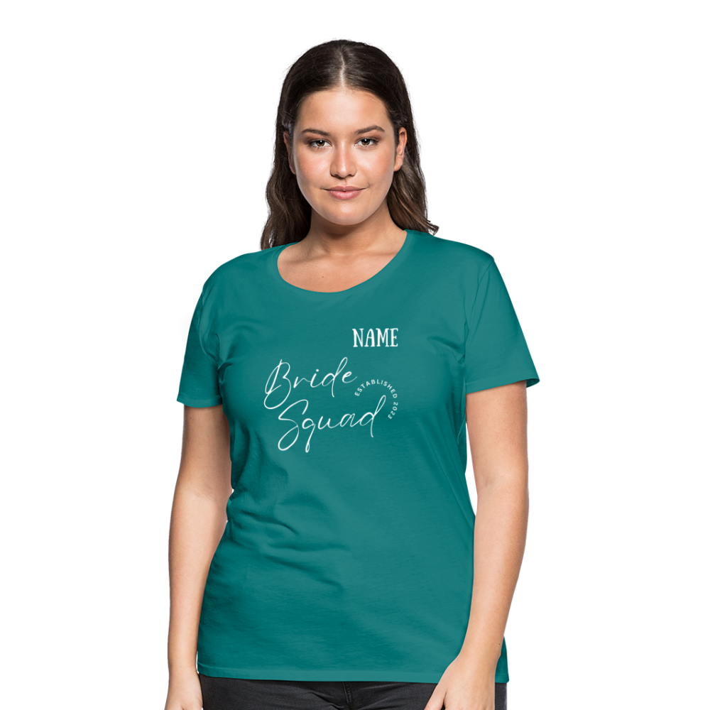 JGA Bride Squad  T-Shirt mit Name - personalisierbar - Divablau