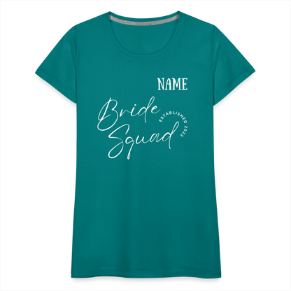 JGA Bride Squad  T-Shirt mit Name - personalisierbar - Divablau