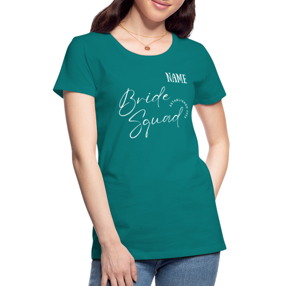 JGA Bride Squad  T-Shirt mit Name - personalisierbar - Divablau