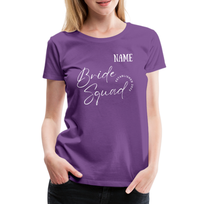 JGA Bride Squad  T-Shirt mit Name - personalisierbar - Lila