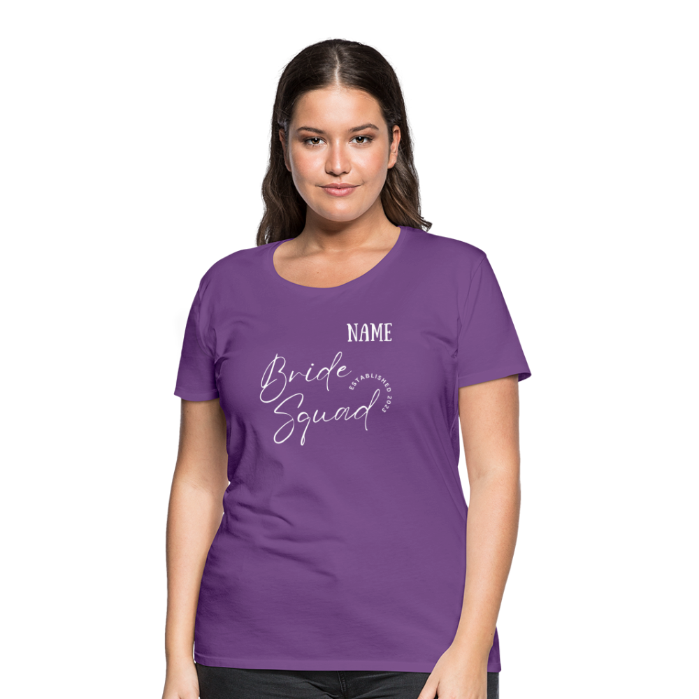 JGA Bride Squad  T-Shirt mit Name - personalisierbar - Lila