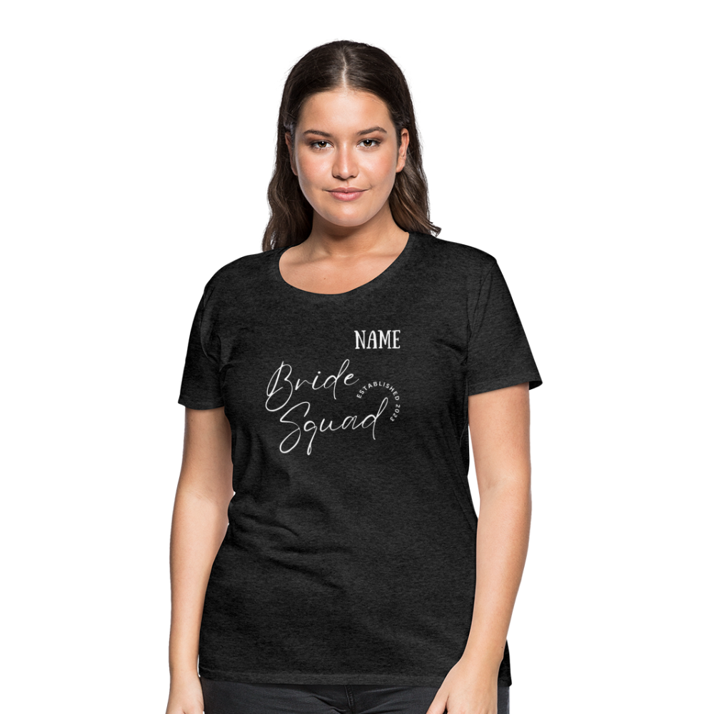 JGA Bride Squad  T-Shirt mit Name - personalisierbar - Anthrazit