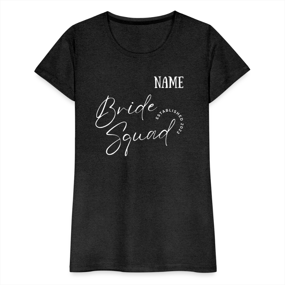 JGA Bride Squad  T-Shirt mit Name - personalisierbar - Anthrazit