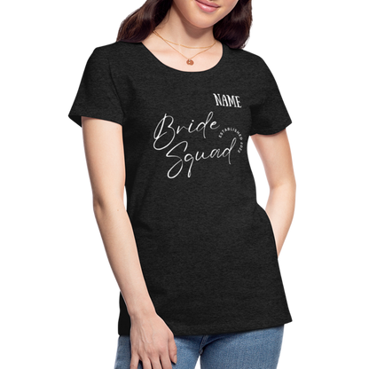 JGA Bride Squad  T-Shirt mit Name - personalisierbar - Anthrazit