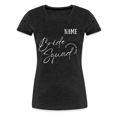 JGA Bride Squad  T-Shirt mit Name - personalisierbar - Anthrazit